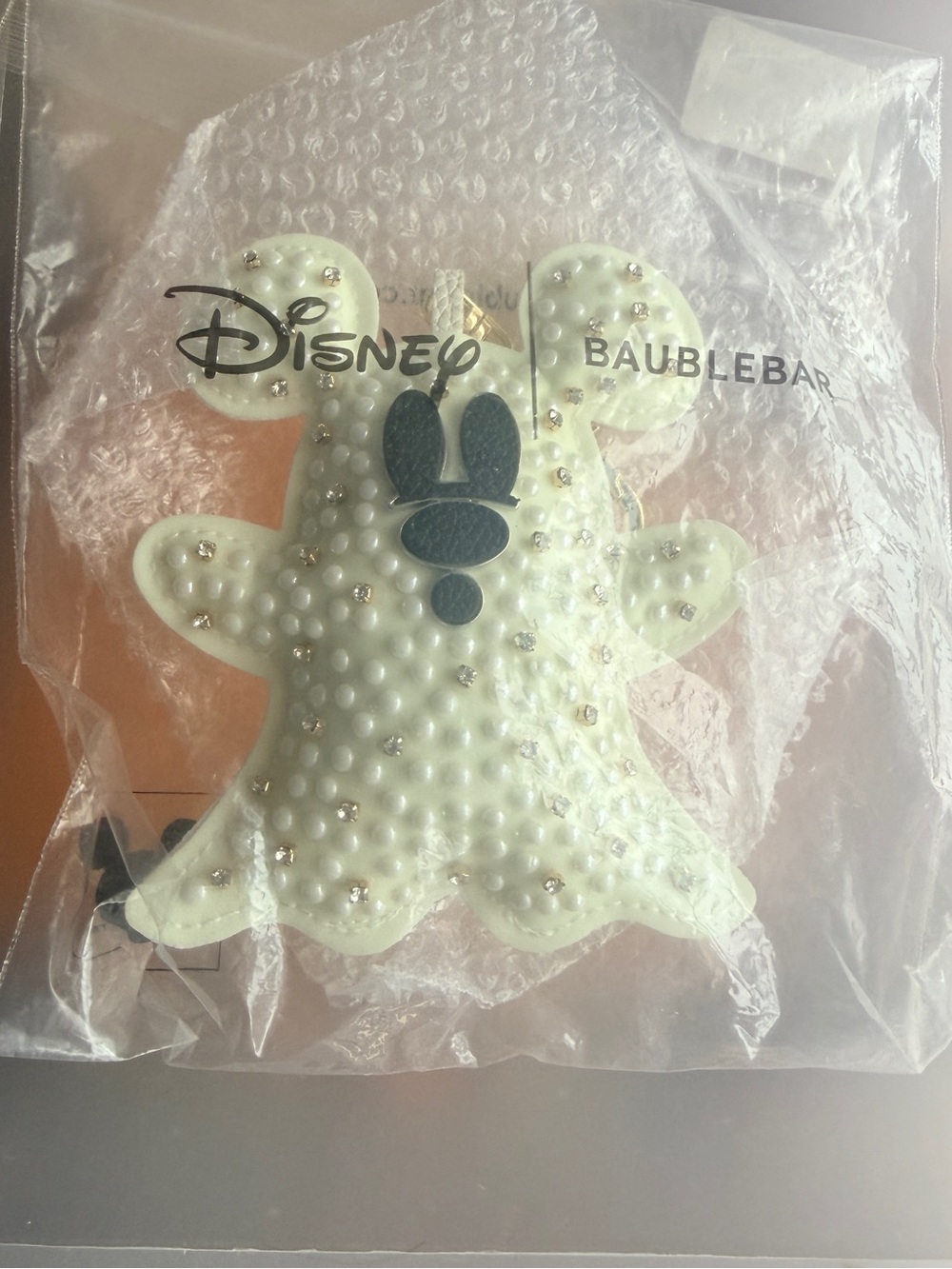BaubleBar Disney Mickey Ghost Bag Charm NWT
